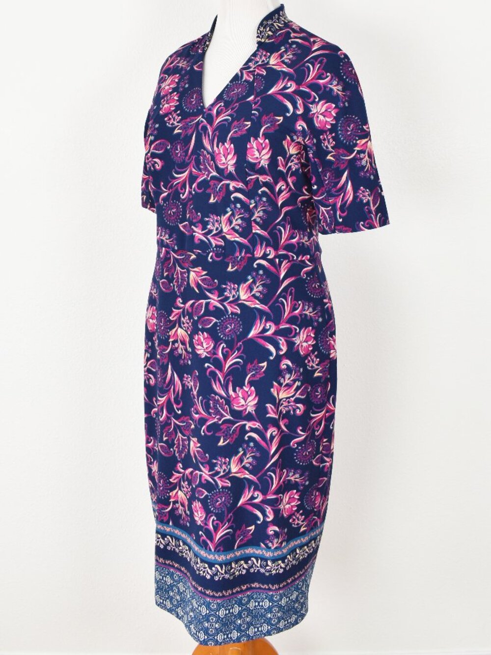 Maggy London Floral Sheath Midi Dress - 14 - Picture 5 of 10
